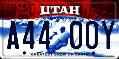 UT license plate A440OY