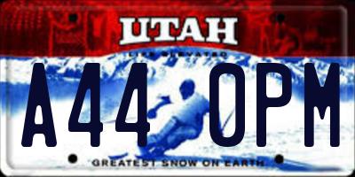 UT license plate A440PM