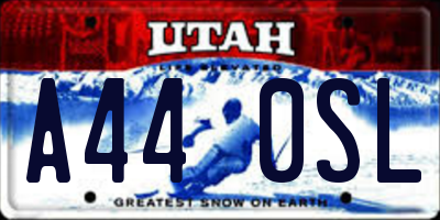 UT license plate A440SL