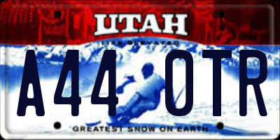 UT license plate A440TR