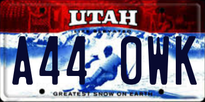UT license plate A440WK