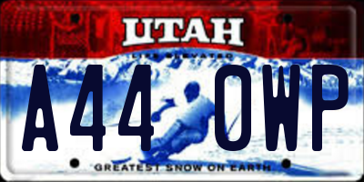 UT license plate A440WP