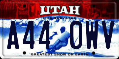 UT license plate A440WV