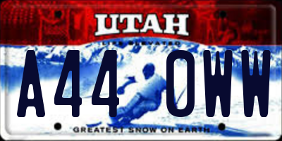UT license plate A440WW