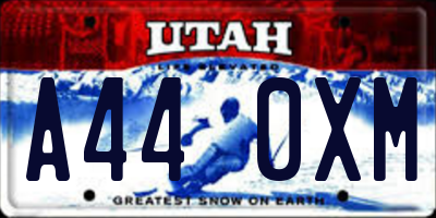 UT license plate A440XM