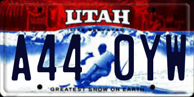 UT license plate A440YW