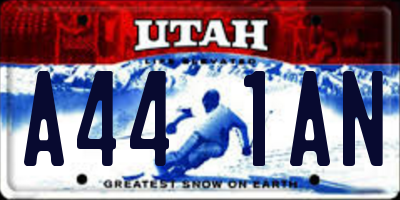 UT license plate A441AN
