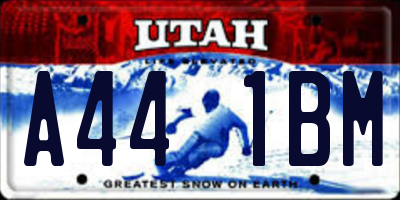 UT license plate A441BM