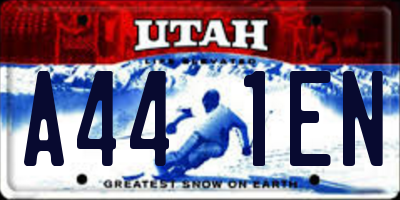 UT license plate A441EN