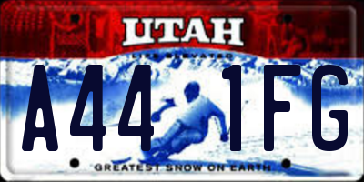 UT license plate A441FG