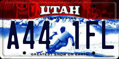 UT license plate A441FL