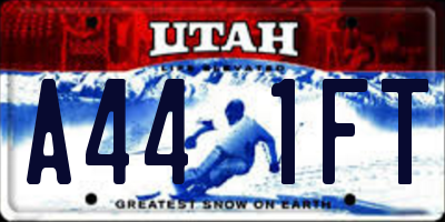 UT license plate A441FT