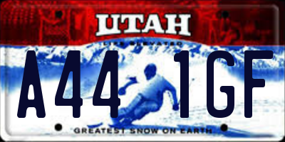 UT license plate A441GF