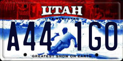 UT license plate A441GO