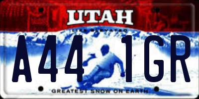 UT license plate A441GR