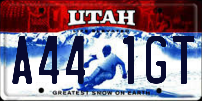 UT license plate A441GT