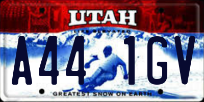 UT license plate A441GV