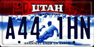 UT license plate A441HN