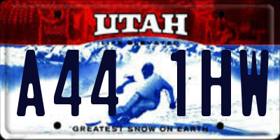 UT license plate A441HW