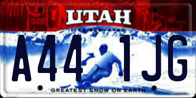 UT license plate A441JG