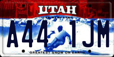 UT license plate A441JM