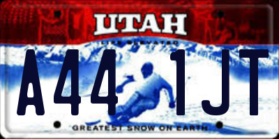 UT license plate A441JT