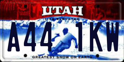 UT license plate A441KW