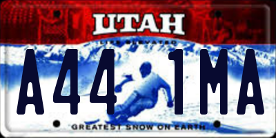 UT license plate A441MA
