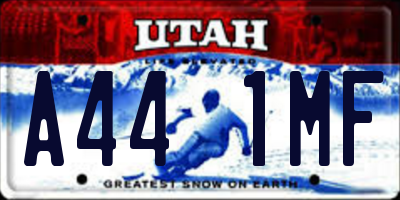 UT license plate A441MF