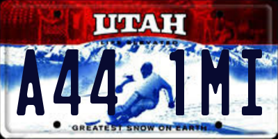UT license plate A441MI