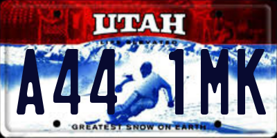 UT license plate A441MK