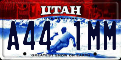 UT license plate A441MM