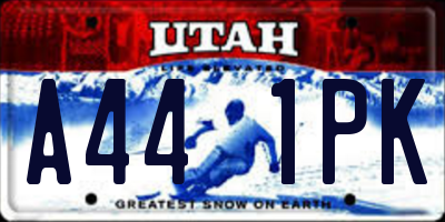 UT license plate A441PK