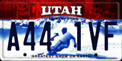 UT license plate A441VF