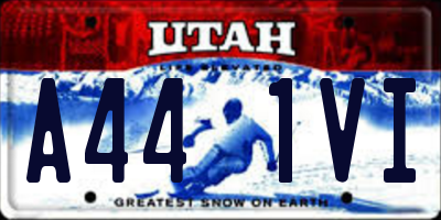 UT license plate A441VI