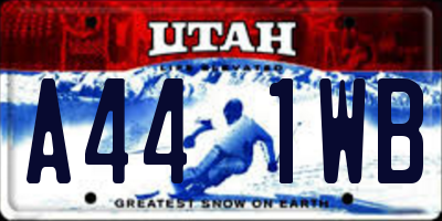 UT license plate A441WB