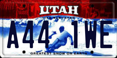 UT license plate A441WE