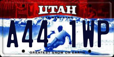 UT license plate A441WP