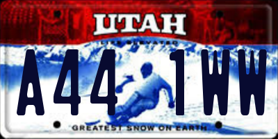 UT license plate A441WW