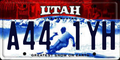 UT license plate A441YH