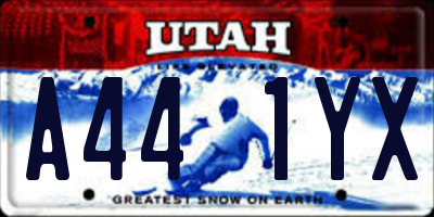UT license plate A441YX