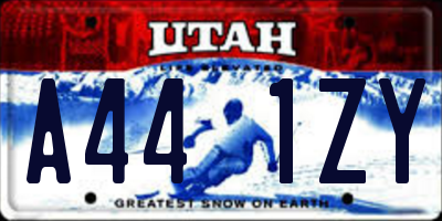 UT license plate A441ZY