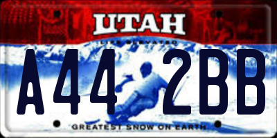 UT license plate A442BB