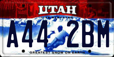 UT license plate A442BM