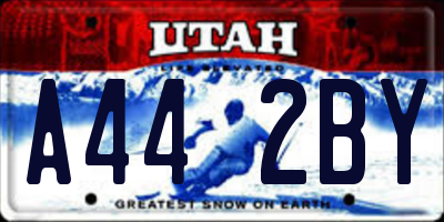 UT license plate A442BY