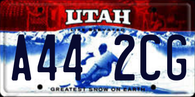 UT license plate A442CG