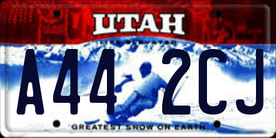 UT license plate A442CJ