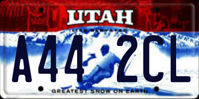 UT license plate A442CL