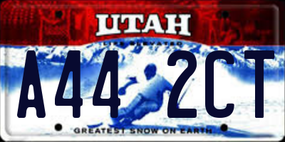 UT license plate A442CT