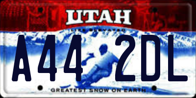 UT license plate A442DL